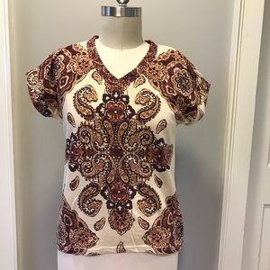 Style & Co Paisley Patterned T-Shirt